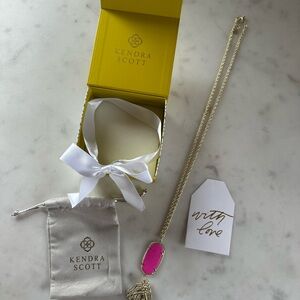 Kendra Scott Pink Pendant Necklace